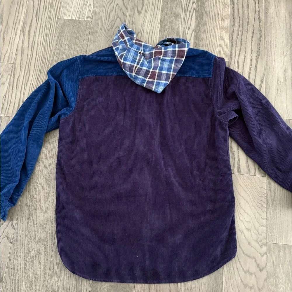 Rare SUPREME Limited Edition Color Block Corduroy Hoodie Shirt - Picture 8 of 8